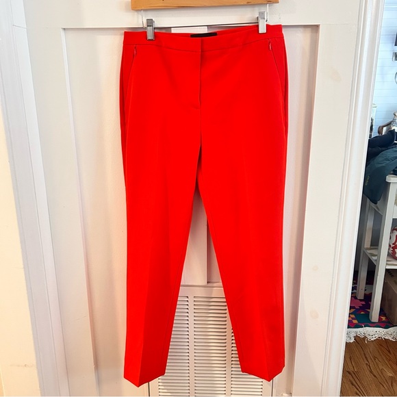 KOBI HALPERIN Alexi Twill coral Crop Cigarette Pant - Picture 1 of 5